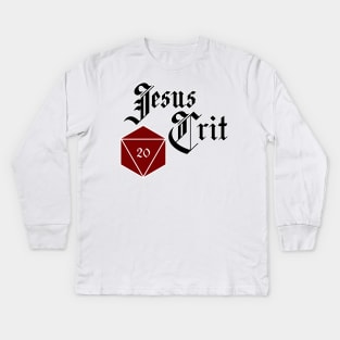 Jesus Crit Kids Long Sleeve T-Shirt